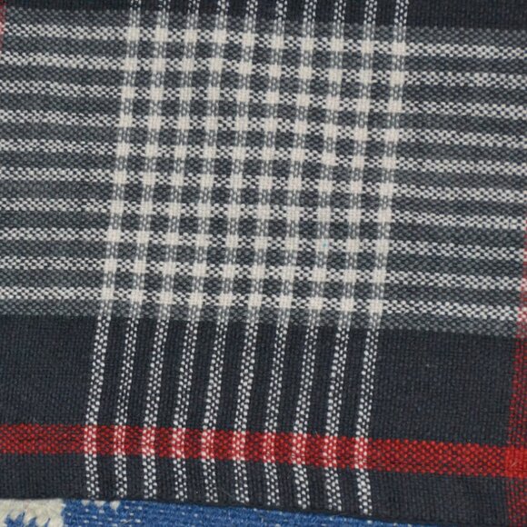 2 Pottery Barn Carson Plaid EURO Shams Gray Red White Yellow 100% Cotton - Picture 3 of 8